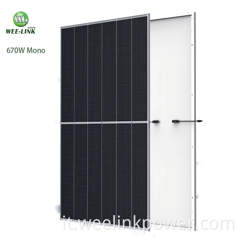 670W Mono Solar Pannello ad alta potenza 210mm